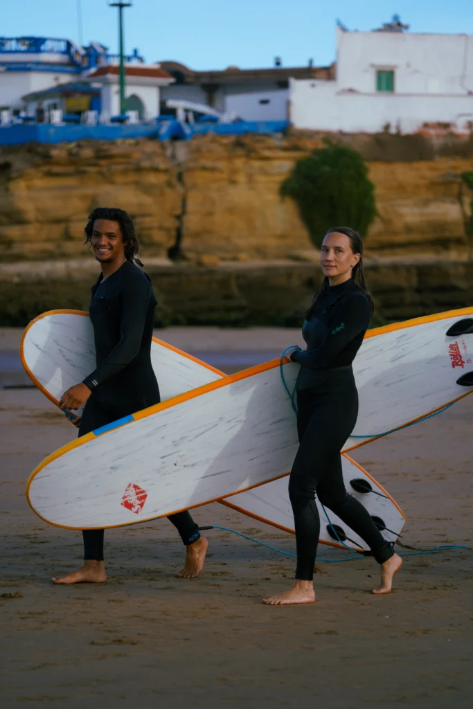 private surf lesson at Tawada Surf School in Imsouane Morocco