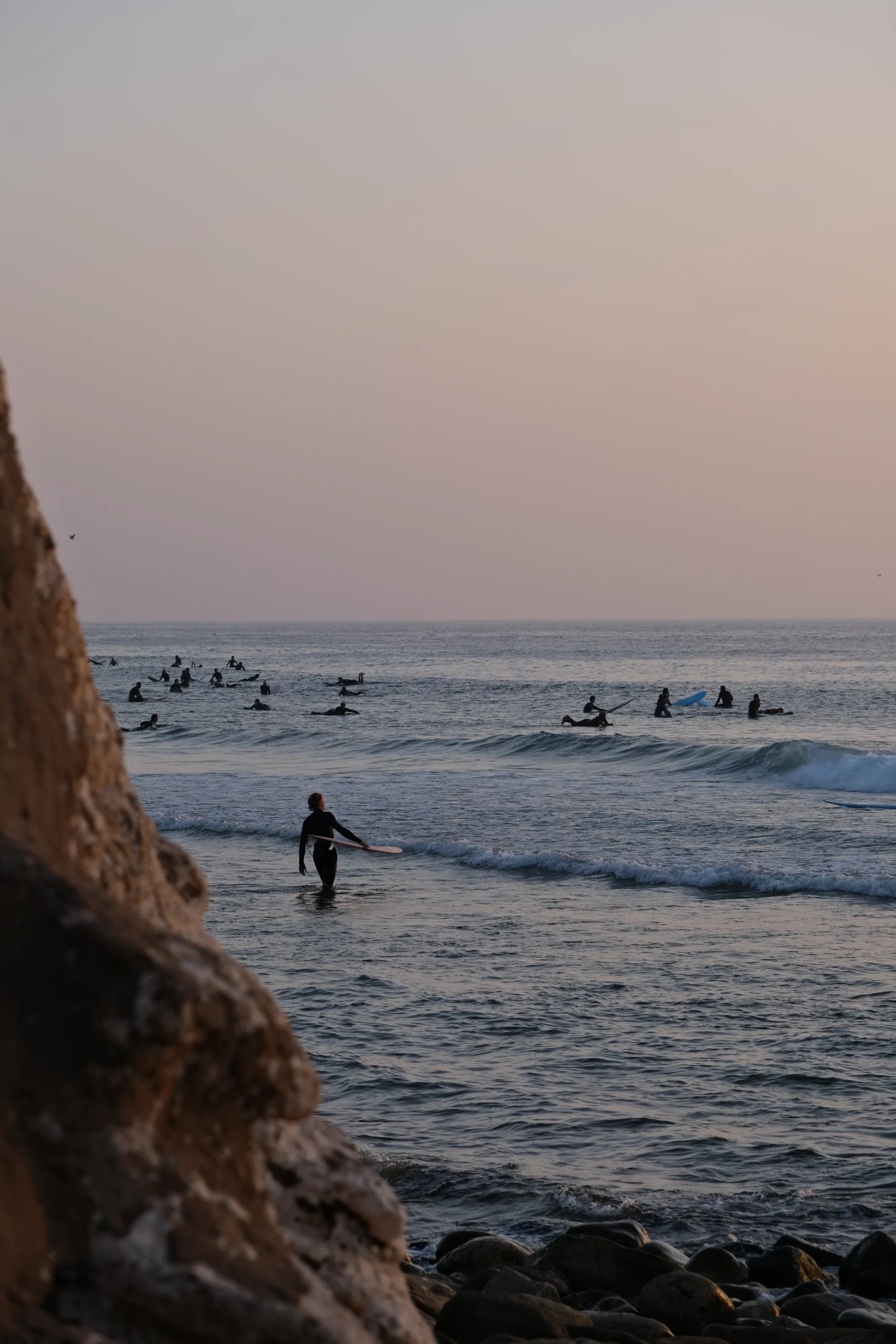 Surf coaching session on Imsouane beach Morocco with professional surf coach